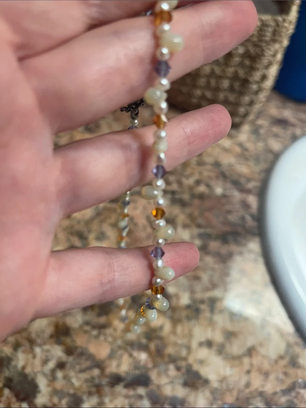 Vintage pearl and beaded necklace